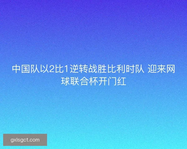 中国队以2比1逆转战胜比利时队 迎来网球联合杯开门红 中国队以2比1逆转战胜比利时队 迎来网球联合杯开门红