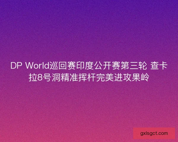 DP World巡回赛印度公开赛第三轮 查卡拉8号洞精准挥杆完美进攻果岭 DP World巡回赛印度公开赛第三轮 查卡拉8号洞精准挥杆完美进攻果岭